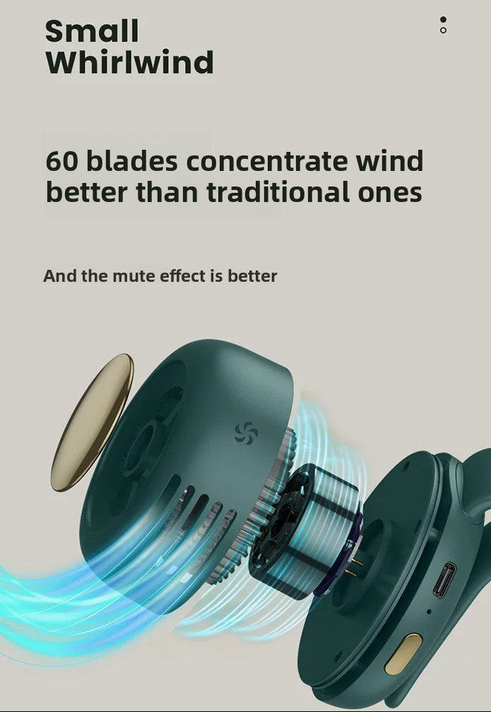 Product with text about small whirlwind and blade concentration